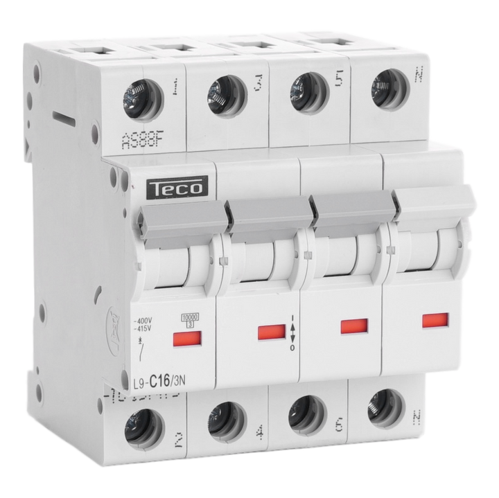 Disjoncteur Teco 3N 16A 10kA Courbe C