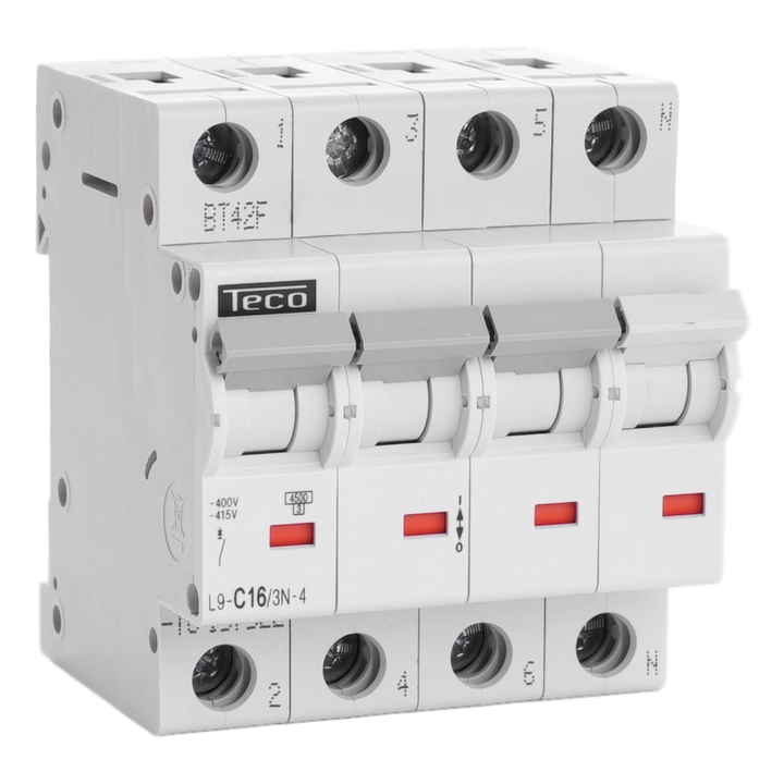 MCB Teco 3N 16A 4,5kA Curve C