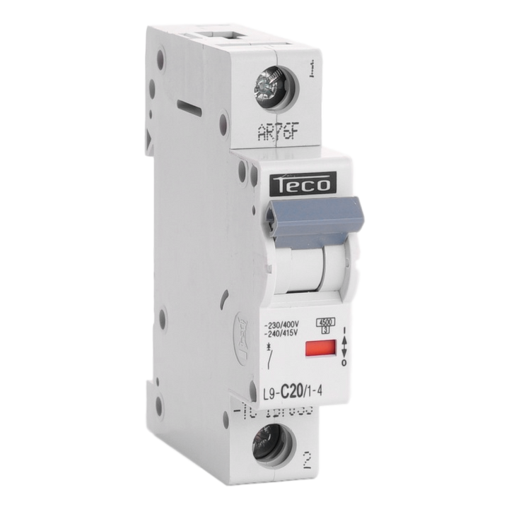 Automaat Teco 1P 20A 4,5kA Curve C