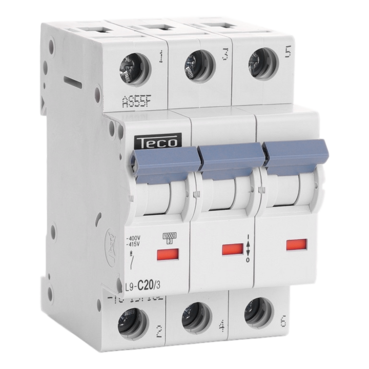 Automaat Teco 3P 20A 10kA Curve C