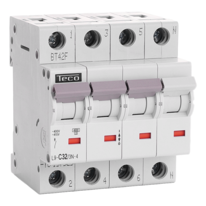 MCB Teco 3N 32A 4,5kA Curve C