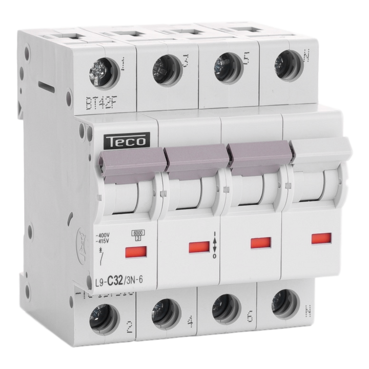 Automaat Teco 3N 32A 6kA Curve C
