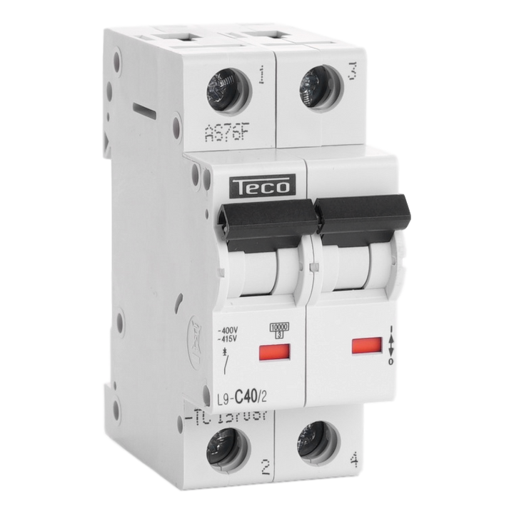 Automaat Teco 2P 40A 10kA Curve C