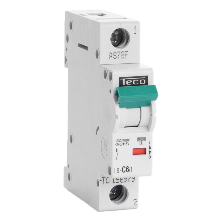 Automaat Teco 1P 6A 10kA Curve C