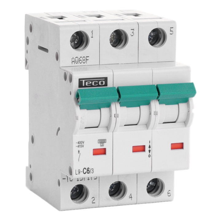 MCB TC 3P 6A 10kA Curve C
