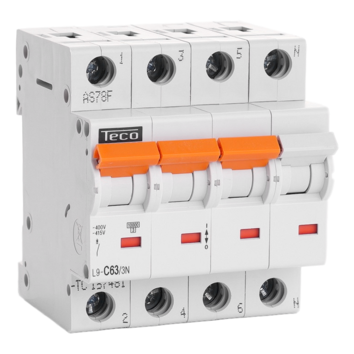 Automaat Teco 3N 63A 10kA Curve C