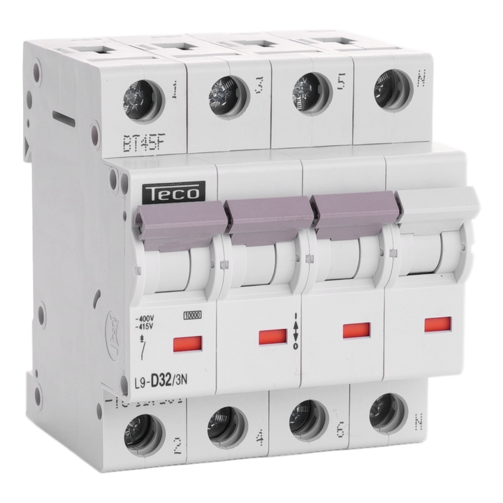 MCB Teco 3N 32A 10kA Curve D