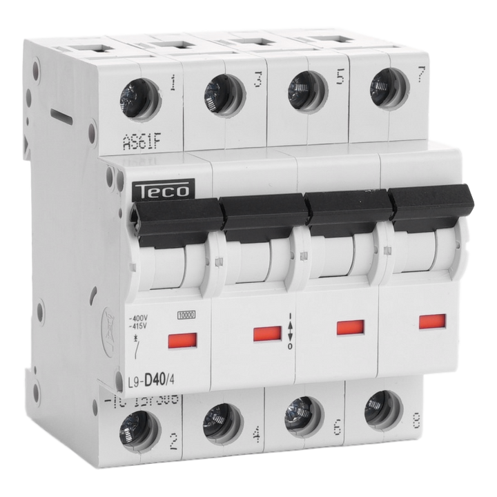 MCB TC 4P 40A 10kA Curve D