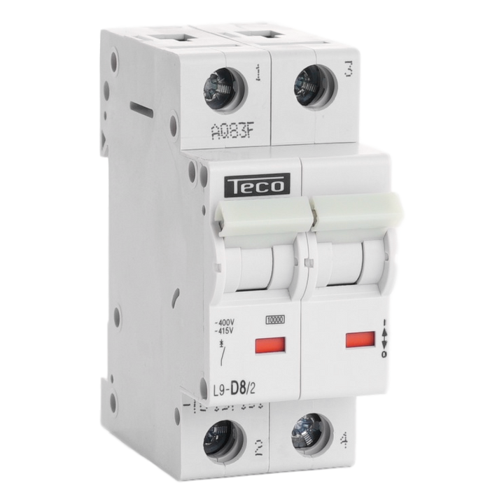 MCB TC 2P 8A 10kA Curve D