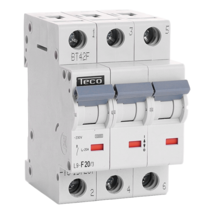 Automaat Teco 3P 20A  Curve F NBN C 61142