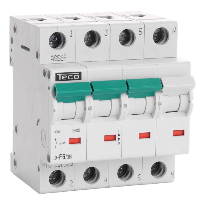MCB TC-TECO 3N 6A Type F NBN C 61142