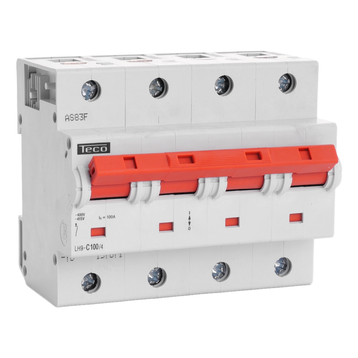 MCB Teco 4P 100A 20kA Curve C