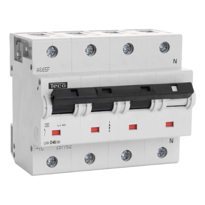 Disjoncteur Teco 3N 40A 25kA Courbe D
