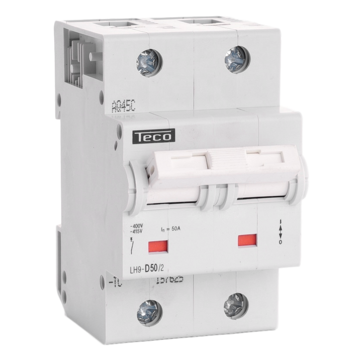 Automaat Teco 2P 50A 25kA Curve D