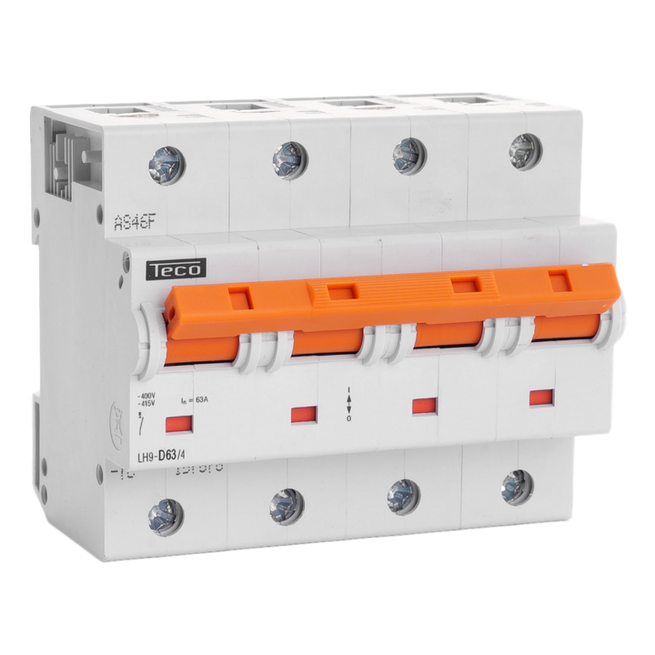 Automaat Teco 4P 63A 25kA Curve D
