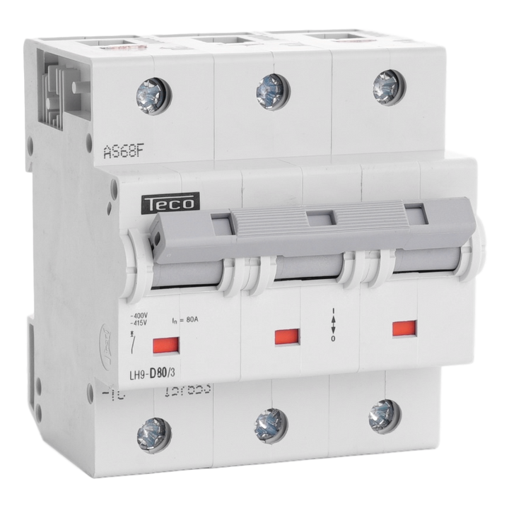 MCB Teco 3P 80A 20kA Curve D