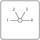 Stappenschakelaar 1P 20A zonder off 4 stappen