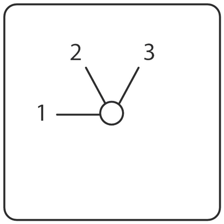 Stappenschakelaar 1P zonder off, 3 stappen  bev.22,5mm