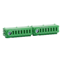 Groene aardrail zonder schroeven Conexbox 2x25 + 14x4mm²
