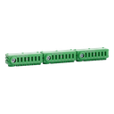 Groene aardrail zonder schroeven Conexbox 3x25 + 21x4mm²