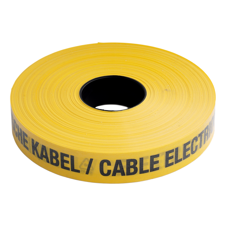 Waarschuwingsband 0,15mmx40mmx250m g/z 'elektrische kabel'