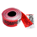 Ruban de balisage super 80x500 rg/bc 'pompier-brandweer'