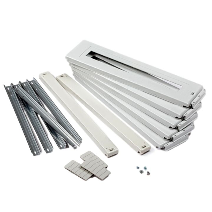 kit rails DIN 120 mod. avec plastrons synth. 150mm