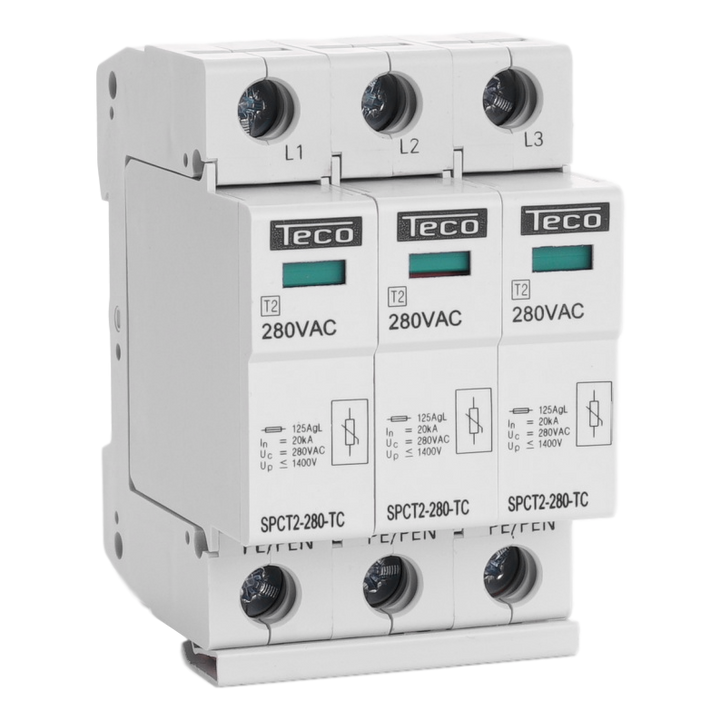 Plug-in surge arrester type 2 3p 280Vac 3x20kA