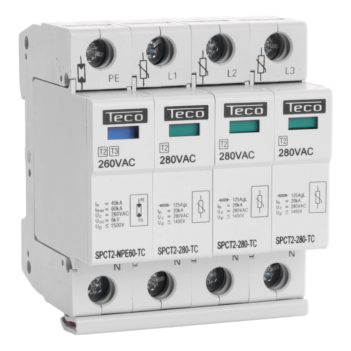 Plug-in surge arrester type 2 3p+N 280V