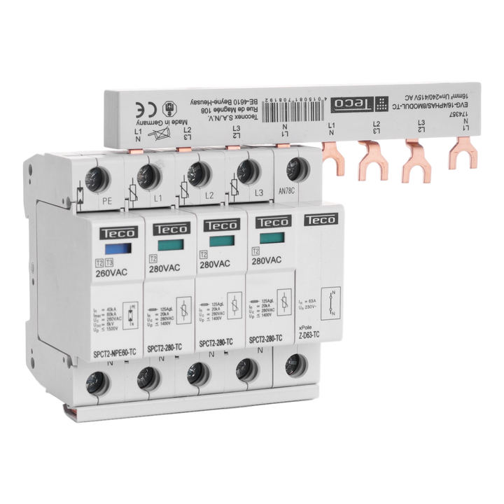 Type 2 parafoudre Teco 3p+N 280V + peigne