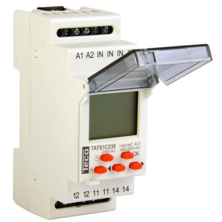 Digitale astronomische klok Teco 1w 16A 230V verv. bat.