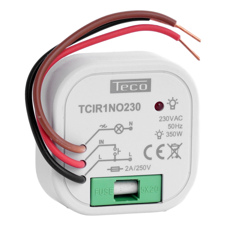 Télérupteur Teco 230Vac 1.5A 1no à encastrer