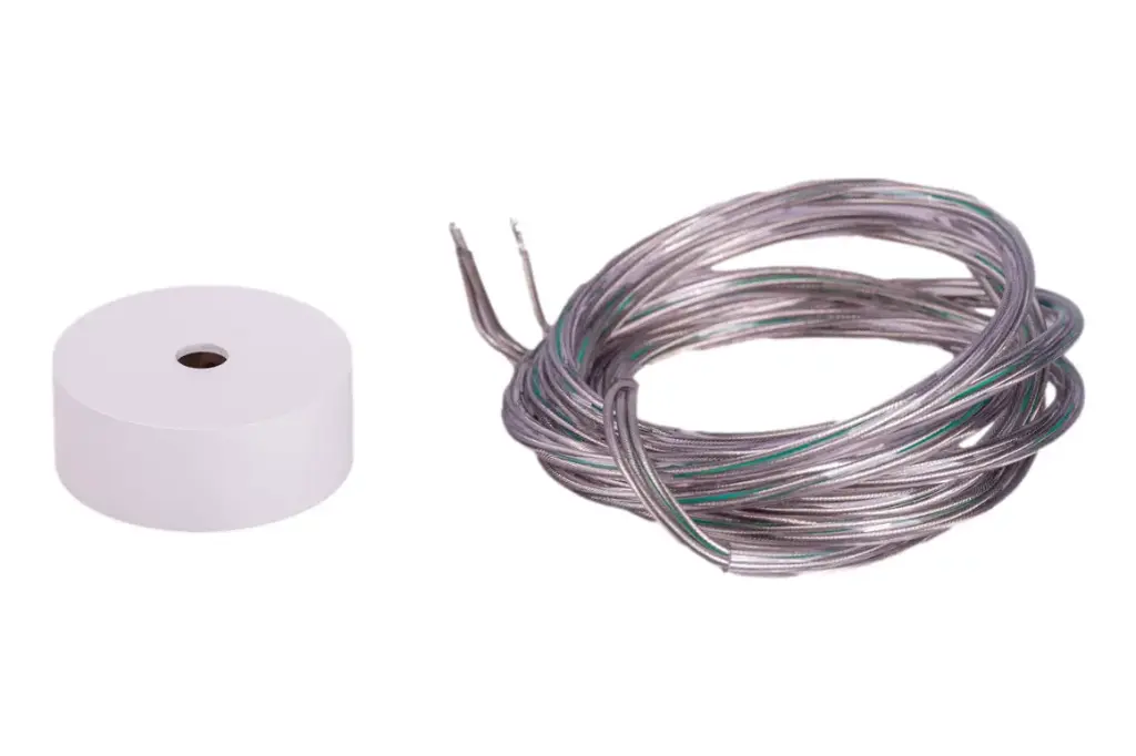 (AS) Rosace ronde 60x40 Blanc + PVC + câble PVC 3g0,75mm transparent 215cm