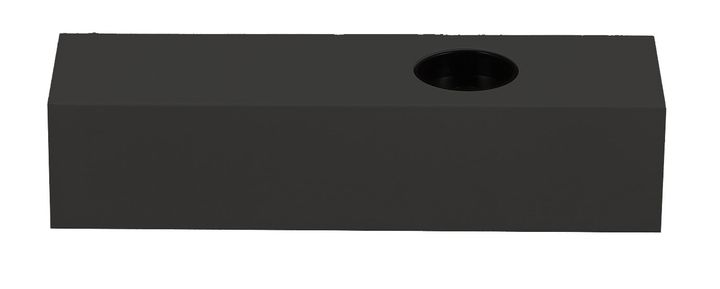 Rechthoek. Basis 175x50x40 voor TECO LED NAULA Zw. 1x10W Dim
