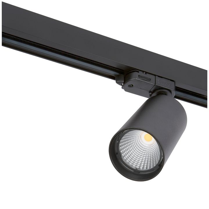 Tracklight 3P LED TECO NAULA 24W Ø 87 32° 2700K Dim Noir