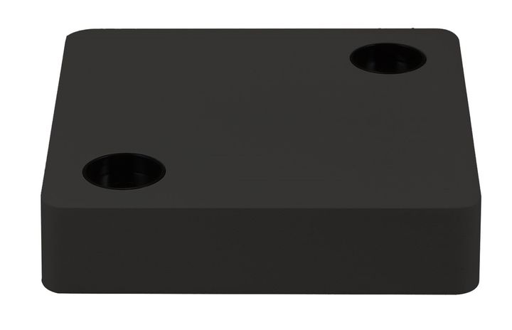 Square Base 160x160x35 for LED Teco NAULA Black 2x10W Dim