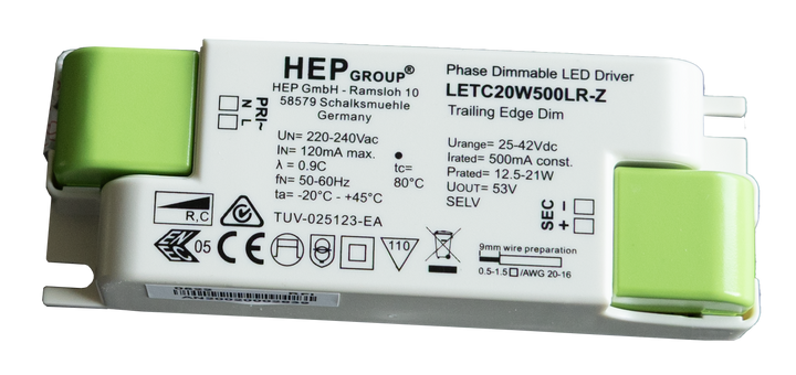 Driver 20W Phase Dim 500mA for TECO NAULA
