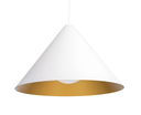 LED-pendel. TECO NAULA metalen kap Wit Goud 9W 2700K Dim.