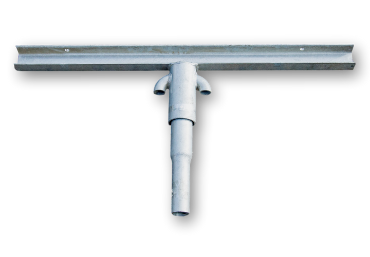 Traverse acier galvanisé 1500mm pour 3 projecteurs mât Ø60