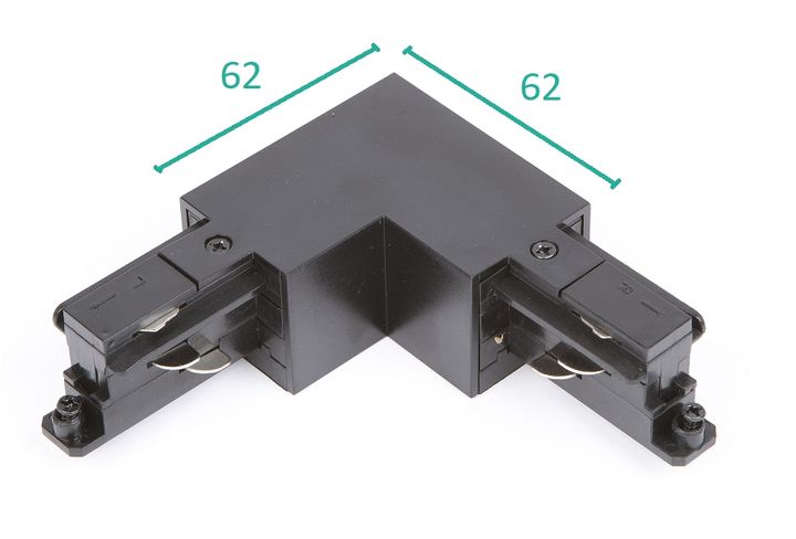 L-Connector to the right Black for Track 3P Teco