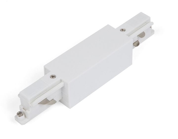 Straight Connector w/feeding point White for Track 3P Teco