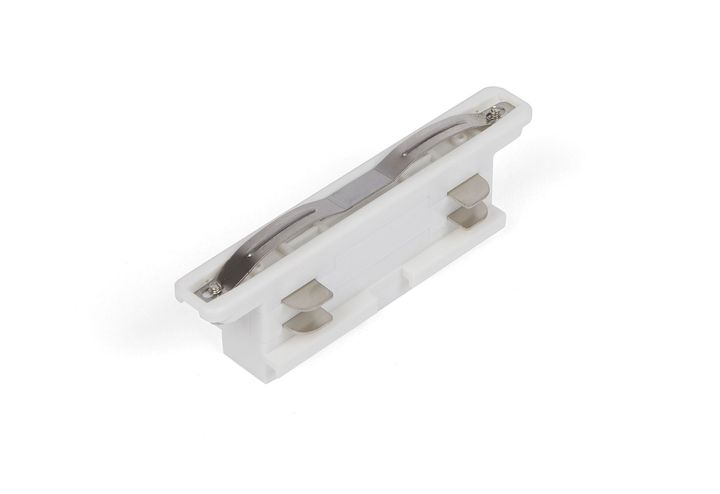 Straight Connector mini White for Track 3P Teco