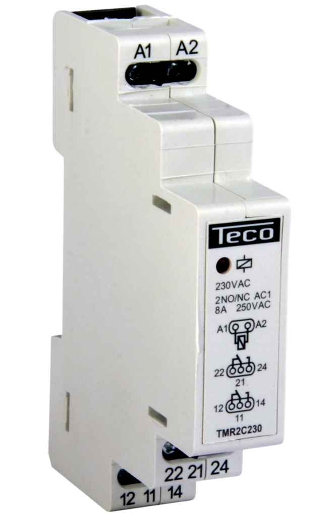 Modulair relais Teco 2w 8A 230V