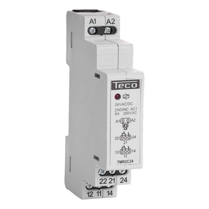 Modulair relais Teco 2w 8A 24V