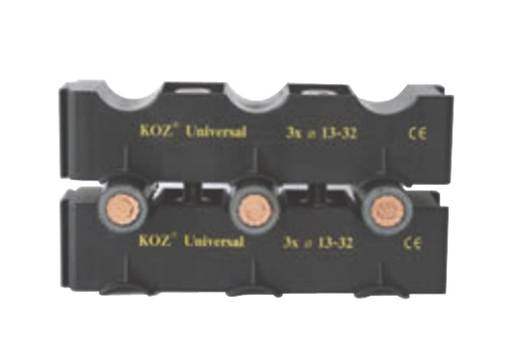 Bevestigingsprofiel voor 3 kabels 13-32mm (horizontaal)