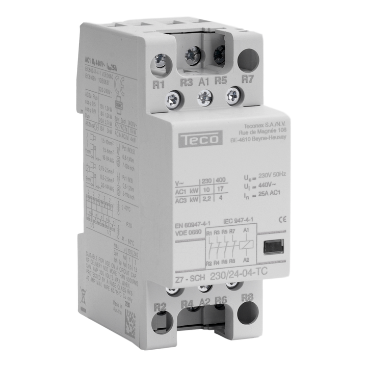 Contacteur Teco 230VAC 25A 4NF
