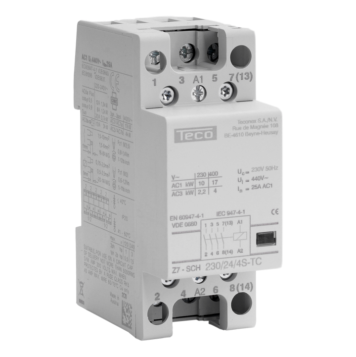 Contacteur Teco 230VAC 25A 4NO