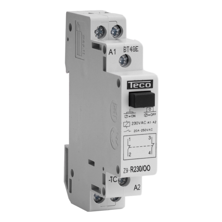 Relais d'installation Teco 230VAC 20A 2NF
