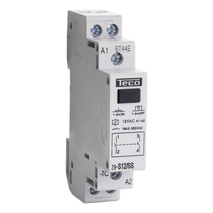 Impulsrelais Teco12VAC 16A 2NO