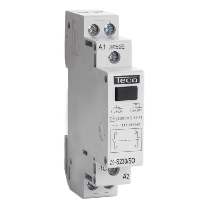 Impulsrelais  Teco 230VAC 16A 1NO+1NG